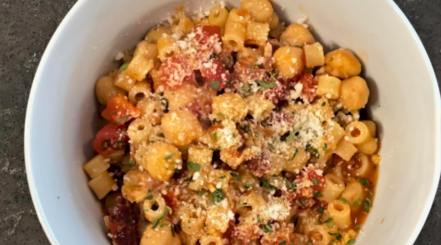 Pasta e Ceci con pancetta